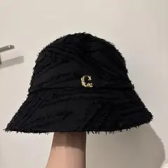 ca4la ブラック バケットハット フリンジ