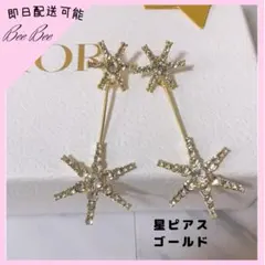 【在庫限り】ジェニファーベア★ゴールドスターピアス★ブライダル★再入荷なし