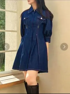 dazzlin ジップシェイプミニシャツワンピース Mサイズ