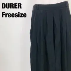 DURER デュレル ウエストゴム ワイドパンツ ブラック　J2