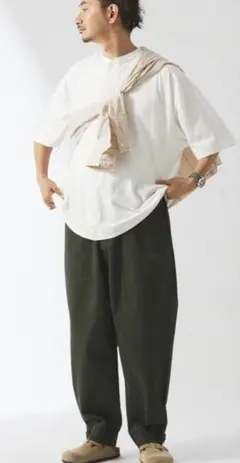 完売！　Relume Cotton リネンBaker Pants オリーブ