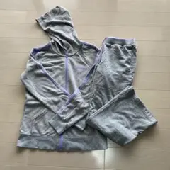 adidas グレー フード付きジャージセット L ジャージM