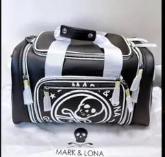 MARK&LONA マークアンドロナ 2WAY 巾着バッグ 総柄 スカル ゴルフ