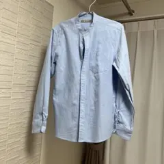 nano universe バンドカラーシャツ ライトブルーのサムネイル