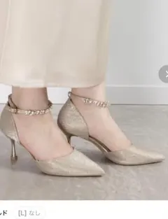 RANDA 2WAY グリッターストラップパンプス