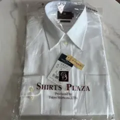 【未使用】SHIRTS PLAZA ワイシャツ 長袖 白 100％コットン M