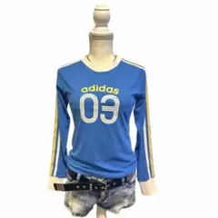 平成ギャル グランジ y2k 00s マクブリングadidas ロンT 水色