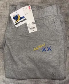 【完売品・新品】KAWS + WARHOL グレー XL スウェットパンツ