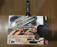 パール金属　フライパン　IH対応ガラス蓋付アミ焼きグッドパン　グリルパンのサムネイル