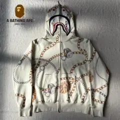 美品 BAPE JEWELS SHARK FULL ZIP HOODIE Lのサムネイル