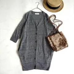 ✨極美品✨ソイル SOIL リネン100％ ロングカーディガン ラグランスリーブのサムネイル