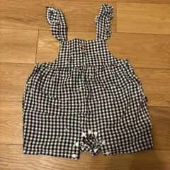 チェック柄ロンパース　サロペット