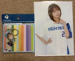 ファイターズ モーニング娘 野中美希 ふりふりキーホルダー 生写真 2点セットのサムネイル
