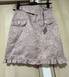 アンクルージュ パールバックルベルトJQ台形スカート