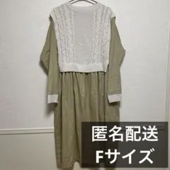 As Know As puls ニットドッキングワンピース フリーサイズ