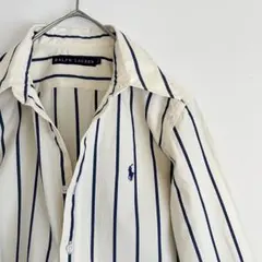 【超レアデザイン◆太ストライプ】ラルフローレン　ドレスシャツ★T160 B80◆