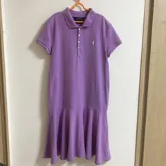 ポロラルフローレン ワンピース 160 ラベンダー 半袖 ポニー刺繍のサムネイル