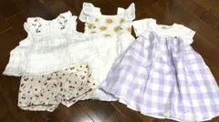 プティマイン　ワンピースとトップス・ショーツ　4点セット　100㎝