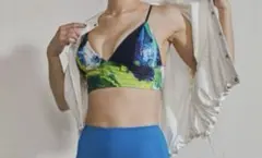 新品 UN3D REBORN BIKINI TOP マーブル柄 ビキニトップのサムネイル