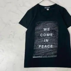 Alexandros ロゴ プリント リブ コットン 半袖 ツアー Tシャツ S