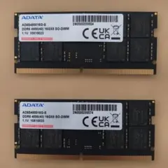 ADATA DDR5 32GB 4800MHz 16GB SO-DIMM 2枚組 - メルカリ