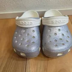 【SALE】Crocs クロックス サンダル グリッター シルバーのサムネイル