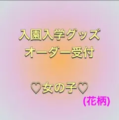 ハンドメイド オーダー 入園入学グッズ ランチョンマット 巾着 給食袋等 女の子