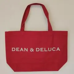 新品 DEAN＆DELUCA ディーン＆デルーカ トートバッグ/レッド／Ｌ