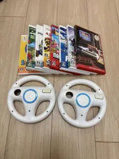 Wiiゲーム8本セット＋ハンドル2個