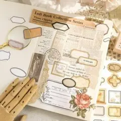 603092 コラージュ素材 紙モノ 手紙 ラベル ステッカー 手紙 セット