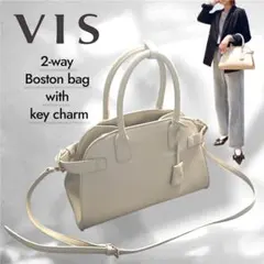 未使用級美品✨ VIS ビス 2WAY キーチャーム付き ボストンバッグのサムネイル