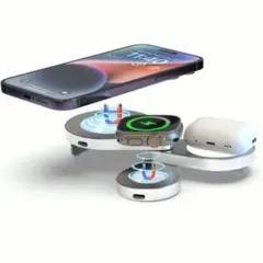 3in1 ワイヤレス充電 折り畳み apple watch充電器 15W 急速