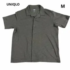 UNIQLO エアリズムコットンオープンカラーポロシャツ M カーキ