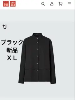 UNIQLO ＋j スーピマコットン　シャツジャケット　ブラック　新品　XL