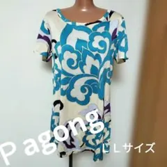 花柄 半袖 チュニック トップスのサムネイル