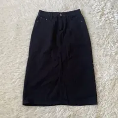 【未使用タグ付き】Mayree メイリー ブラックデニム タイトスカート M 黒のサムネイル