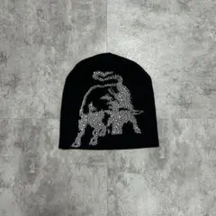 CELHJHE - rhinestone swag black beanieのサムネイル