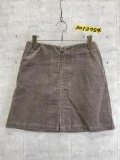 relume レリューム コーデュロイ フロントジップ ミニスカート ボトムス