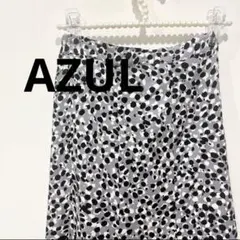 AZUL 【S】バイマウジー スカート フレア ロング スリット アズール