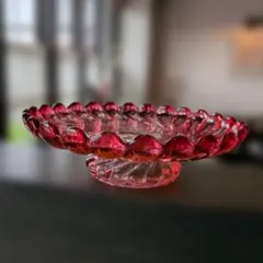 オールド・バカラ 珍品 希少色 ロシア グラデーションコンポート 美品 小物入れ オールド・バカラ 珍品 希少色 ロシア グラデーションコンポート 美品