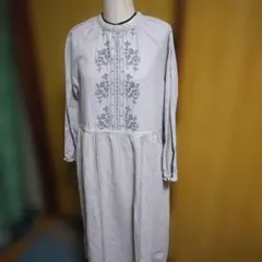 SM2 サマンサモスモス　花柄刺繍 コットン ワンピース