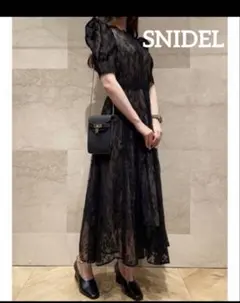 SNIDEL フラワー刺繍チュールドレス　サイズ0