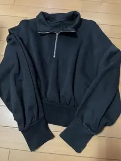 GU ヘビーウェイトスウェットショートハーフジッププルオーバー XL