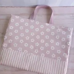 レッスンバッグ　　#825　　花柄　キルティング　通園バック　　ハンドメイド