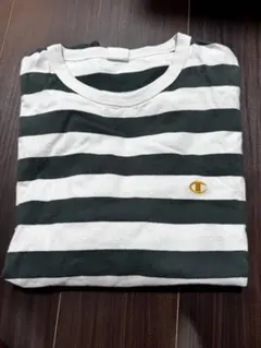 Champion チャンピオン Tシャツ ボーダー グリーン ホワイト