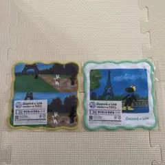 リサとガスパール　ダイカットタオル　ハンカチ　タオルハンカチ　2個セット