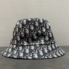 美品 ディオール オブリーク メッシュ バケットハット 22SS ホワイト L 