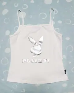 PLAYBOY キャミソール ホワイト シルバーロゴのサムネイル