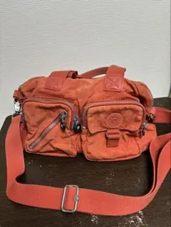 Kipling キプリング 2WAY ショルダーバッグモンキーチャーム オレンジ
