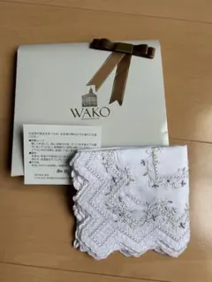 WAKO 銀座和光 刺繍レース ハンカチ ホワイトのサムネイル